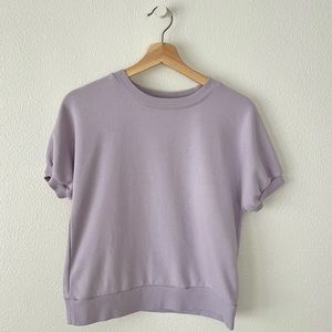 Lavender Short Sleeve Sweatshirt (M)